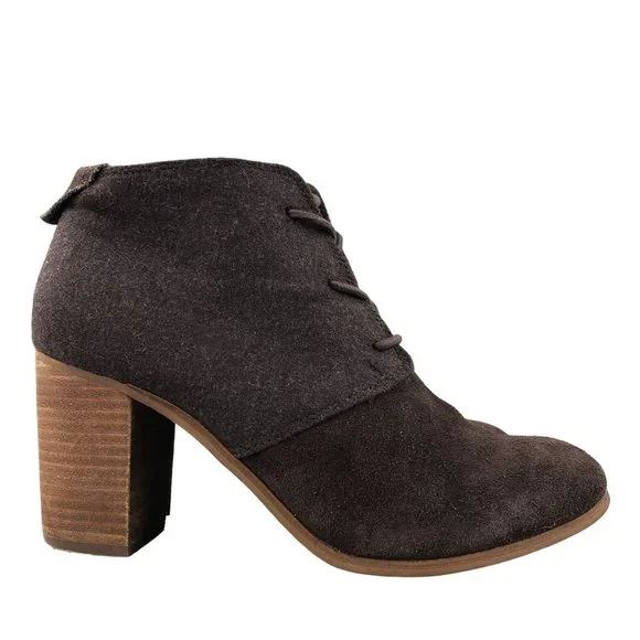 Toms | Shoes | Toms Womens Size Lunata Chocolate Brown Suede  display picture 1